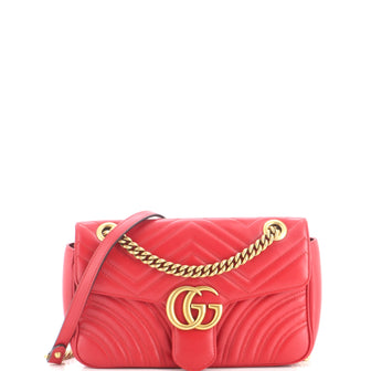 Gucci GG Marmont Flap Bag Matelasse Leather Small