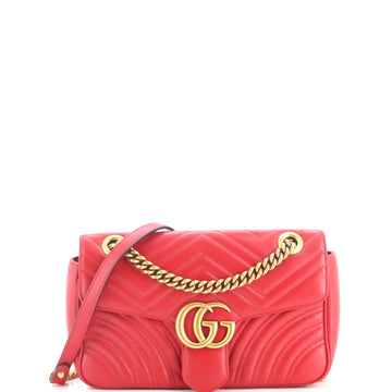 Gucci GG Marmont Flap Bag Matelasse Leather Small
