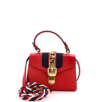 Gucci Sylvie Top Handle Bag Leather Mini