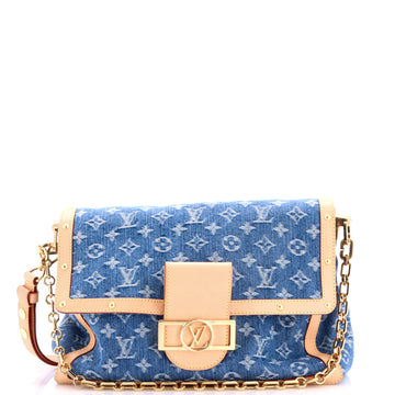 Louis Vuitton Dauphine Soft Shoulder Bag Monogram Denim GM