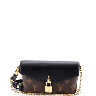 Louis Vuitton Padlock on Strap Handbag Monogram Canvas and Leather