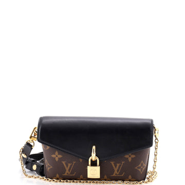 Louis Vuitton Padlock on Strap Handbag Monogram Canvas and Leather