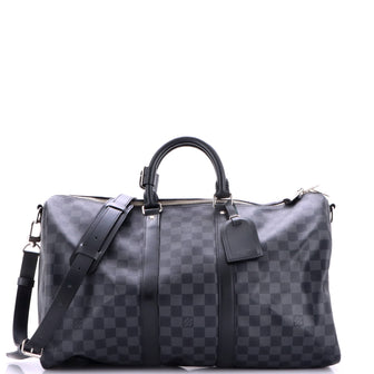 Louis Vuitton Keepall Bandouliere Bag Damier Graphite 45