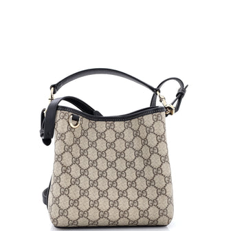 Gucci GG Emblem Bucket Bag GG Coated Canvas Small