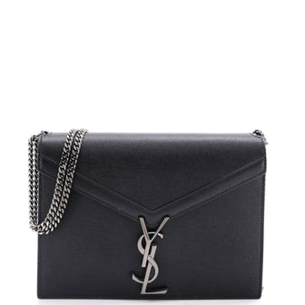 Saint Laurent Cassandra Chain Shoulder Bag Leather Small