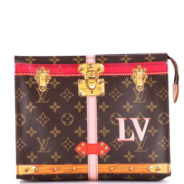 Louis Vuitton Toiletry Pouch Limited Edition Summer Trunks Monogram Canvas 26