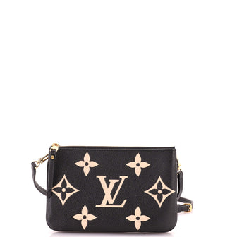 Louis Vuitton Double Zip Pochette Bicolor Monogram Empreinte Giant