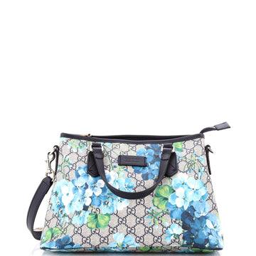 Gucci Convertible Zip Tote Blooms Print GG Coated Canvas Medium