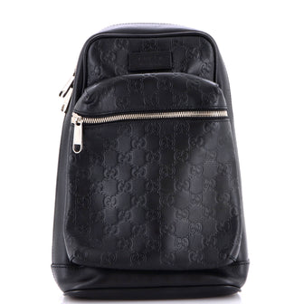 Gucci Signature Slim Crossbody Bag Guccissima Leather Small