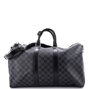 Louis Vuitton Keepall Bandouliere Bag Damier Graphite 45