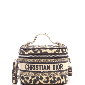 Christian Dior DiorTravel Convertible Vanity Case Mizza Embroidered Canvas Small