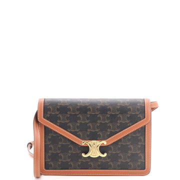 Celine Enveloppe Wallet on Strap Triomphe Coated Canvas