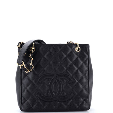 Chanel Petite Shopping Tote Quilted Caviar