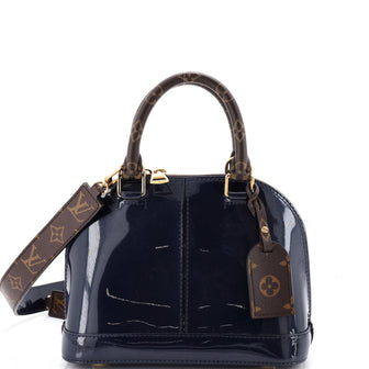 Louis Vuitton Alma Handbag Vernis with Monogram Canvas BB