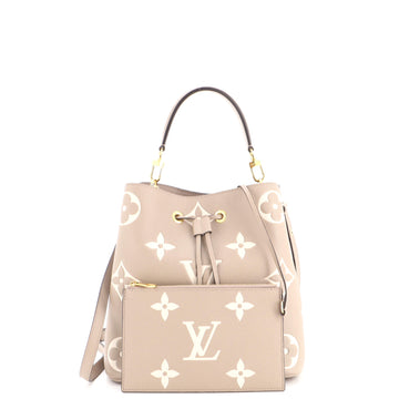 Louis Vuitton NeoNoe Handbag Bicolor Monogram Empreinte Giant MM