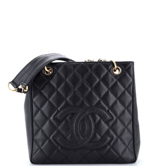 Chanel Petite Shopping Tote Quilted Caviar