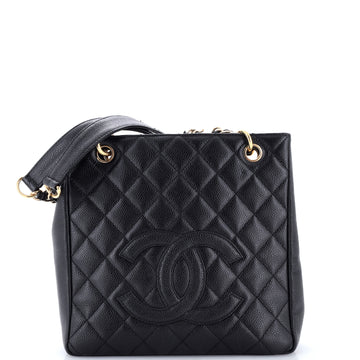 Chanel Petite Shopping Tote Quilted Caviar