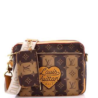 Louis Vuitton Nigo Trio Messenger Bag Limited Edition Stripes Monogram Canvas