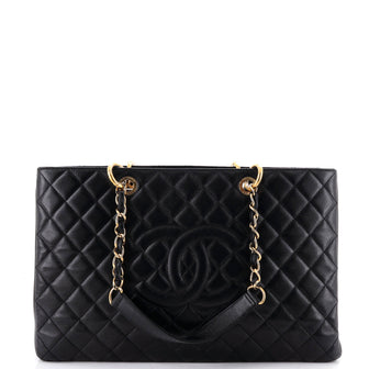 Chanel Grand Shopping Tote Quilted Caviar XL