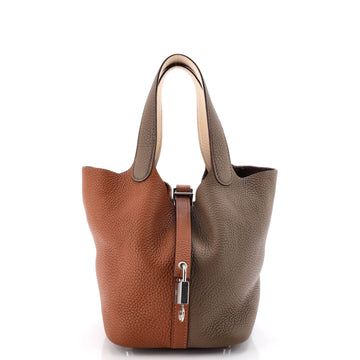Hermes Picotin Lock Bag Tricolor Clemence PM