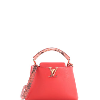 Louis Vuitton Capucines Bag Leather with Python BB