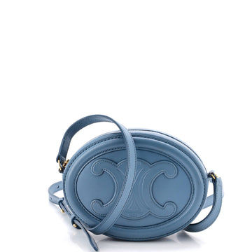 Celine Triomphe Oval Crossbody Bag Leather Mini