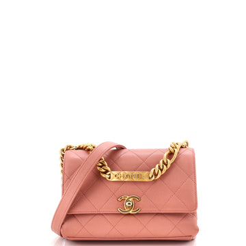 Chanel Bracelet On Chain Flap Bag Quilted Caviar Mini