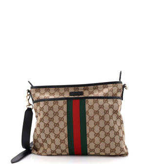 Gucci Web Messenger Bag GG Canvas Medium