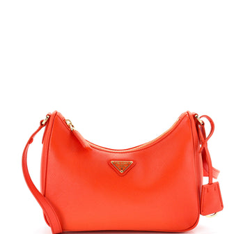 Prada Re-Edition Hobo Saffiano Leather Mini
