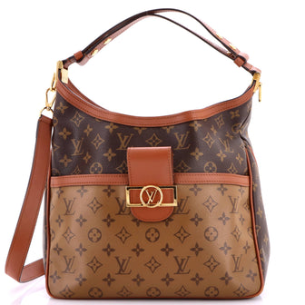 Louis Vuitton Dauphine Hobo Reverse Monogram Canvas MM