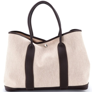 Hermes Garden Party Tote Toile and Leather 36