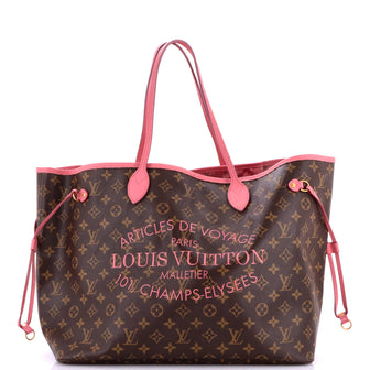Louis Vuitton Neverfull Tote Limited Edition Ikat Monogram Canvas with Leather GM