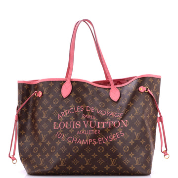 Louis Vuitton Neverfull Tote Limited Edition Ikat Monogram Canvas with Leather GM