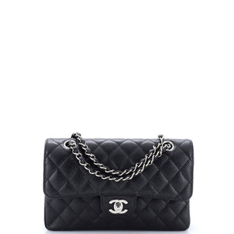 Chanel Classic Double Flap Bag Quilted Caviar Small