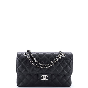 Chanel Classic Double Flap Bag Quilted Caviar Small