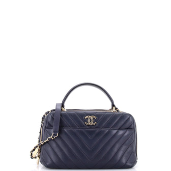 Chanel Trendy CC Bowling Bag Chevron Lambskin Medium