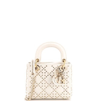 Christian Dior Lady Dior Chain Bag Cannage Lucky Star Studded Lambskin Mini