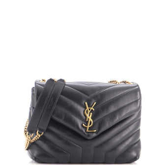 Saint Laurent Loulou Shoulder Bag Matelasse Chevron Leather Small