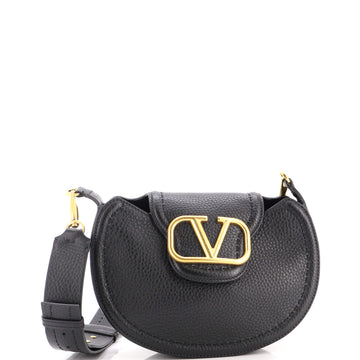 Valentino Garavani VLogo Saddle Crossbody Bag Leather Medium