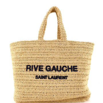 Saint Laurent Rive Gauche Supple Tote Raffia