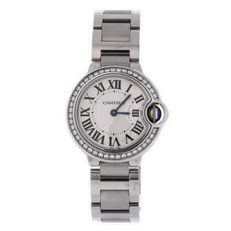 Cartier Ballon Bleu de Cartier Quartz Watch Stainless Steel with Diamond Bezel 28