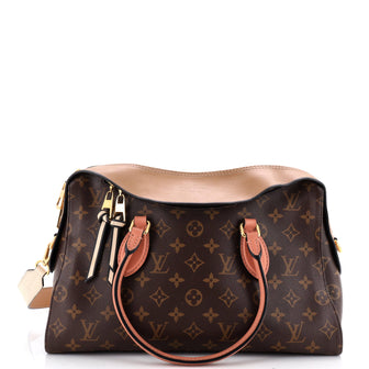 Louis Vuitton Tuileries Handbag Monogram Canvas with Leather