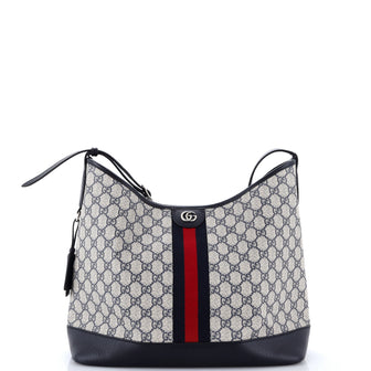 Gucci Ophidia Open Bucket Bag GG Coated Canvas with Leather Medium