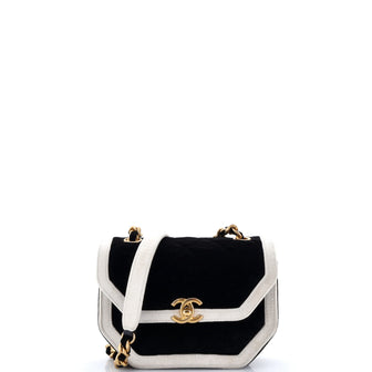 Chanel Place Vendome Geometric Flap Bag Quilted Velvet Mini