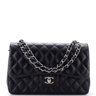 Chanel Classic Double Flap Bag Quilted Lambskin Jumbo