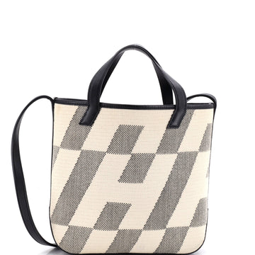 Hermes Cabas H en Biais Tote Canvas with Leather 27