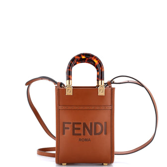 Fendi Sunshine Shopper Tote Leather Mini