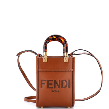 Fendi Sunshine Shopper Tote Leather Mini