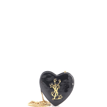 Saint Laurent Love Heart Chain Bag Patent Mini