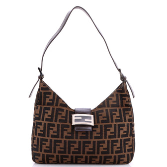 Fendi Vintage Shoulder Bag Zucca Canvas Medium